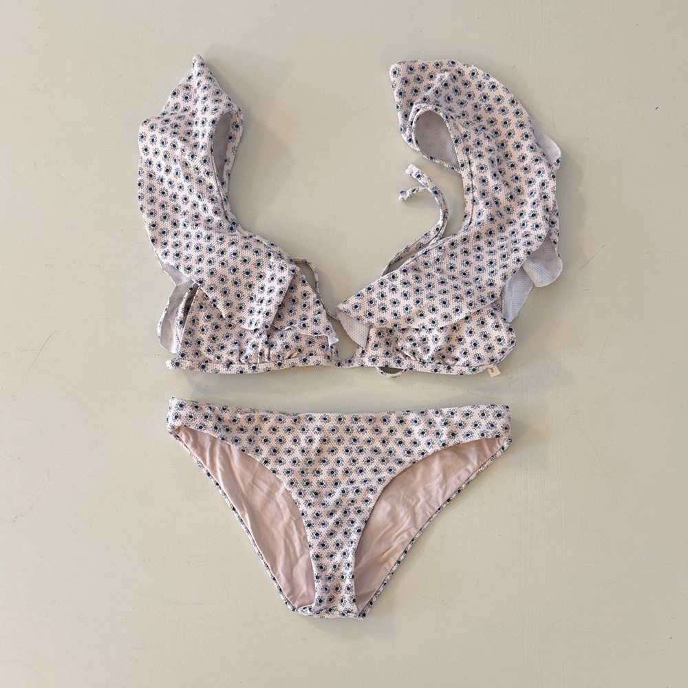 Eberjey White and Black Patterned Bikini